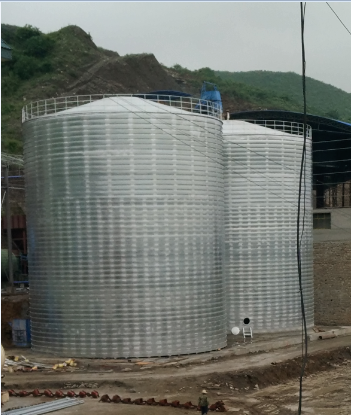 枫木镇粮食钢板仓的安装全过程不用热焊接